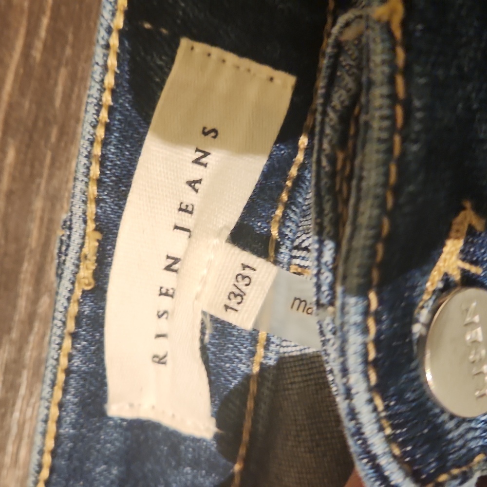 NWT! RISEN HIGH RISE TUMMY CONTROL WIDE LEG JEANS, 12/13 (31) - Picture 10 of 14